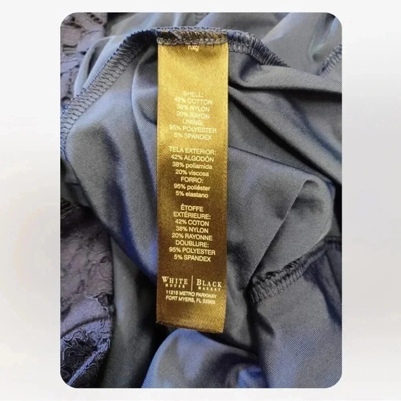 White House Black Market WHBM  Blue Sheath Midi Dress Size 4 - Picture 7 of 10